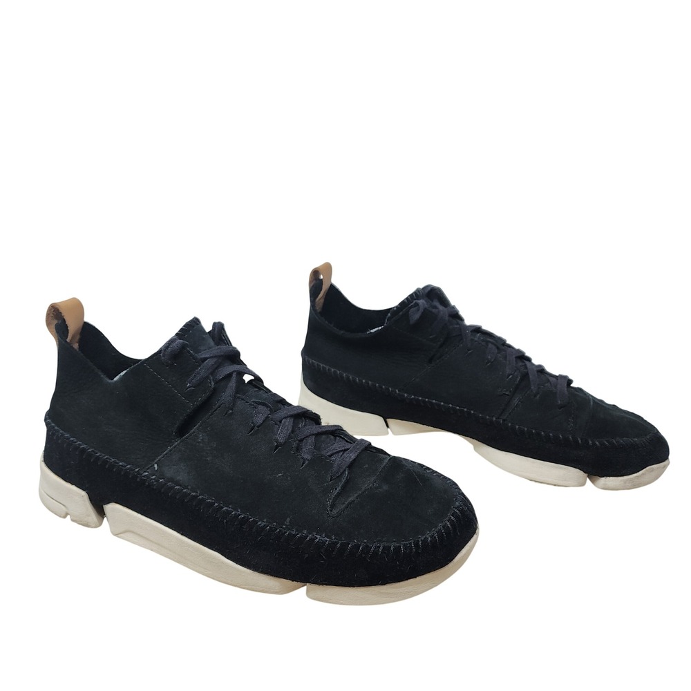 Clarks Originals Trigenic Flex‎ 11.5 Mens Black Nubuck Suede Sneaker Moccasin